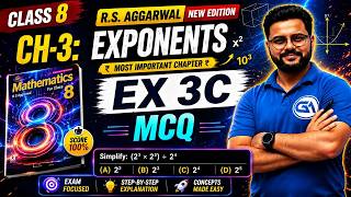 Class 8 RS Aggarwal Exponents Ex 3C MCQ | New Edition | Multiple Choice Questions Solutions