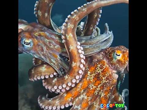 Who <strong>will</strong> win? A giant octopus <strong>vs</strong> A giant squid #Shorts ㅣCoCosToy