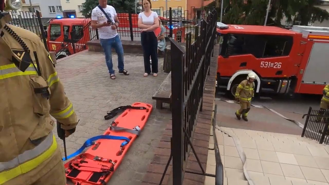 Pożar w Urzędzie Miejskim w Dzierzgoniu. Trzy osoby poszkodowane.