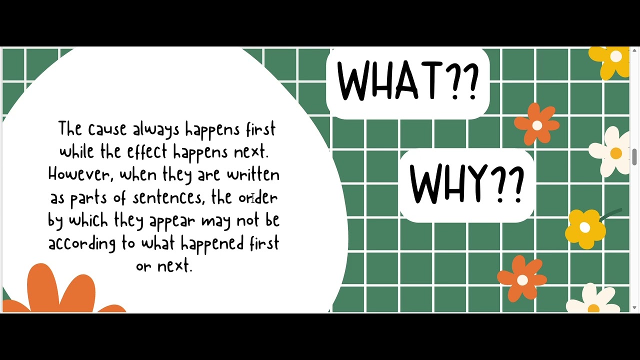 The Lesson For : Cause And Effect