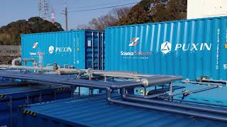 Puxin container anaerobic treatment system running in Japan