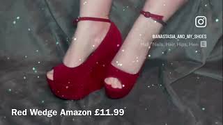 High heels Red Wedge Amazon £11.99