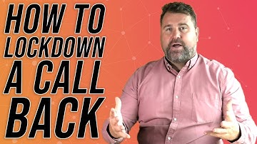How To Lockdown A Sales Callback - Matthew Elwell