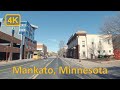 Driving in downtown mankato minnesota  4k60fps