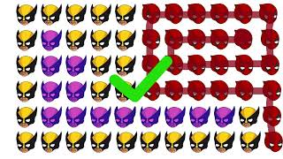 Deadpool vs X wolverine connects #puzzle #games #viralvideo screenshot 4