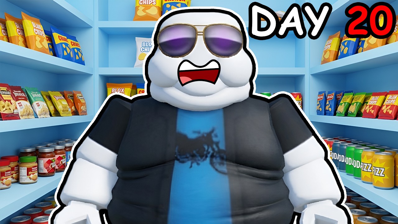 I ate EVERYTHING in a Roblox grocery store...