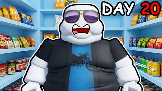 Eating EVERYTHING in a Roblox grocery store...