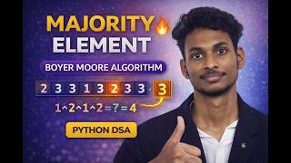 Majority Element | Boyer Moore Voting Algorithm | Python DSA