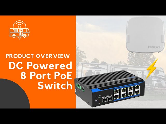 8 Port PoE Switch For Mobile Installations - 12v DC Powered Power over Ethernet