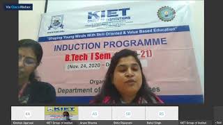 e-Students Induction Program for B. Tech. I Year (202-21)