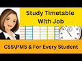 Css preparation with job study timetable with job timetable for css
