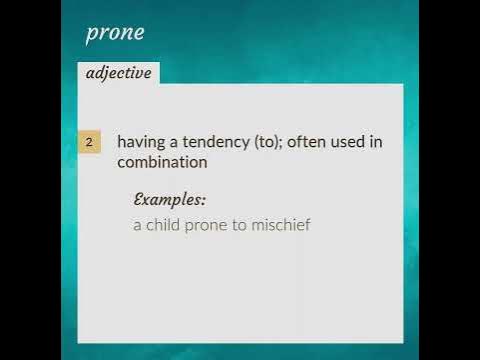 Prone | meaning of Prone - YouTube