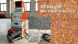 Maximize Copper Recycling: 30-50kg/h Mini Cable Granulator!
