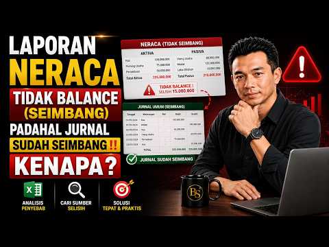 LAPORAN NERACA TIDAK BALANCE (SEIMBANG) PADAHAL JURNAL SUDAH SEIMBANG ❗❗ KENAPA ?