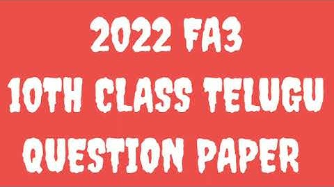 FA3 MATHS  QUESTION PAPER ||2022 PAPERS ||