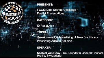 I-COM Data Startup Challenge 2022 / Michiel Van Roey, Profila