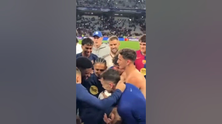 Barcelona players tossing Raphinha in the air after his Landmark game vs Bayern Munich
