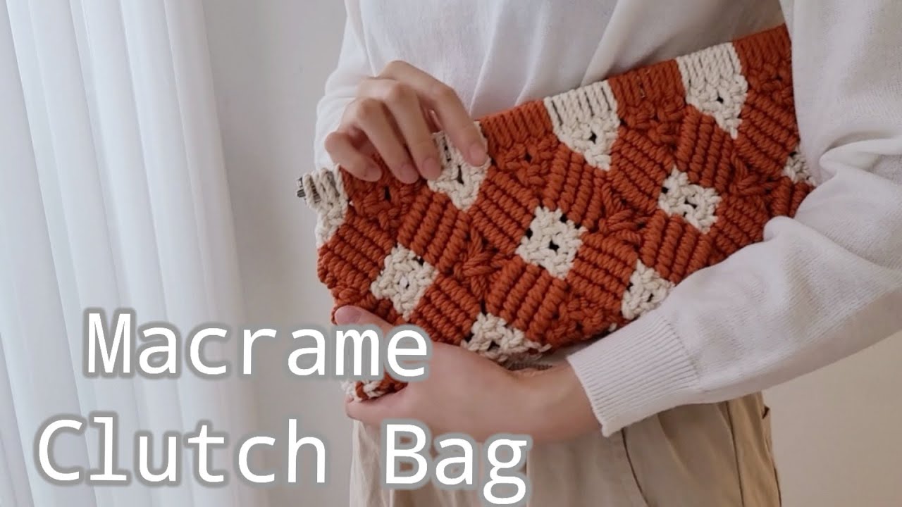 ENG)  Macrame Clutch Bag / 가을 🍂 마크라메 가방 클러치백