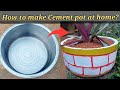 How to make beautiful cement flower pots at home | Simple and Easy