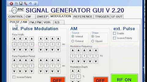Model 845 RF Microwave Signal Generator - GUI Video