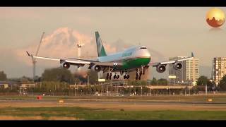 ➽Landing: EVA Air 747-400 VS Korean Air HL7487 747-400 I The World Biggest Air Plane Today