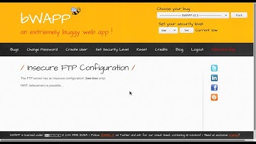 bWAPP Insecure FTP Configuration