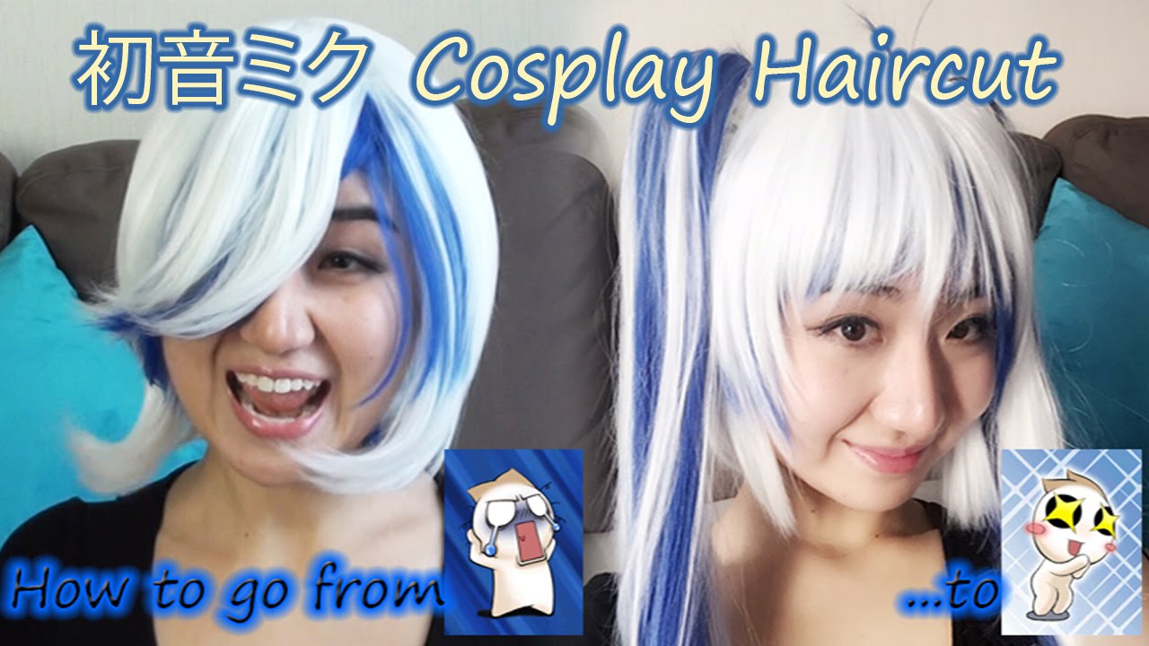 Wig Haircut For Hatsune Miku Cosplay YouTube