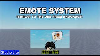 Emote System | Studio Lite Tutorial