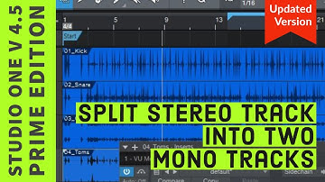 Split a Stereo Track into Two Mono Tracks with Studio One V4.5 Prime UPDATED