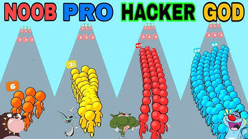NOOB vs PRO vs HACKER vs GOD Runner Pusher Game Oggy vs Jack Bob vs Taplu