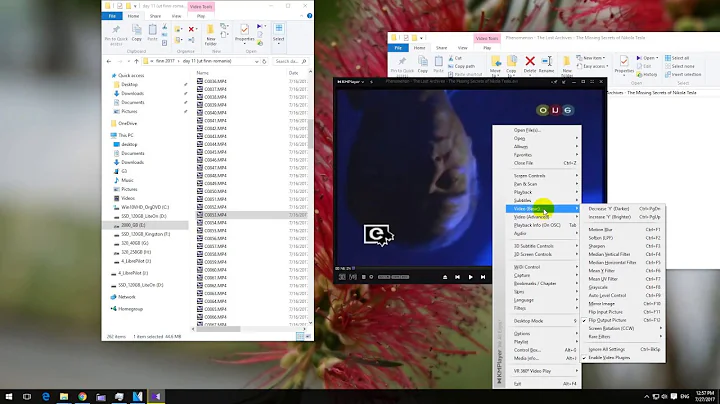 How to rotate a video Upside Down in KMPlayer (preview only, not encoding)