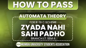 How to Pass Automata Theory | SEM-4 IT | Most Important Topics | MUSA | MU
