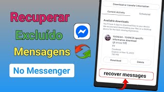 Como Recuperar Mensagens Perdidas ou Apagadas no Messenger (Novo Método 2025) |  screenshot 3