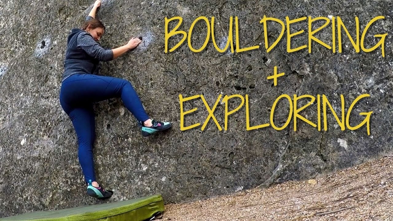 OUTDOOR BOULDERING AT BULL CREEK DISTRICT PARK // I find a little cave while exploring the creek