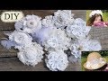 Цветы из ткани и кружева. Шебби шик. Винтаж.Shabbychic flower tutorial.