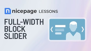 How to use the Full-Width Block Slider in Nicepage?