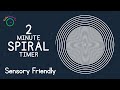 2 Minute Spiral Timer - Kids Sensory Friendly Visual Timer