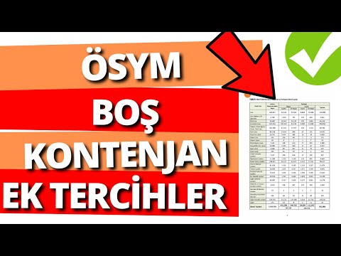 Ösym Boş Kontenjanlar 2020 | Ek Tercihler YKS