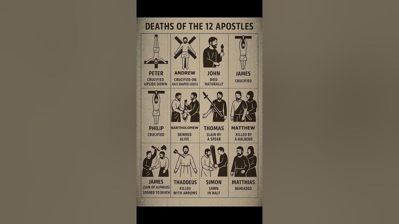 How Did the Apostles Die? #jesus #bilble #crucified #kill #apostle #matthew #peter #john #judas
