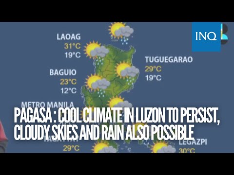Pagasa : Cool climate in Luzon to persist, cloudy skies and rain also possible