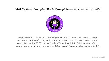 STOP Writing Prompts! The AI Prompt Generator Secret of 2025