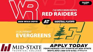 (16) Wisconsin Rapids at (1) DC Everest | 2026 WIAA Boys Basketball Playoffs