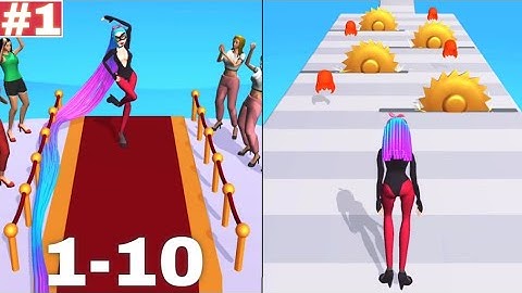 Hair Challenge Gameplay Walkthrough Level 1-10 iOS Android Long Hair Part 1
