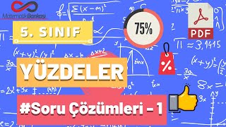 5. Sınıf Yüzdeler Testi Giriş   Soru Çözümleri   PDF