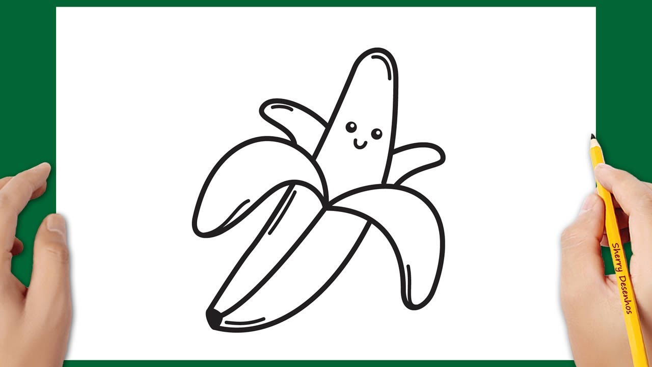 Como desenhar como desenhar uma banana 