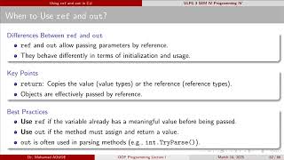 Object-Oriented programming (C#) lecture 01 methods part 04