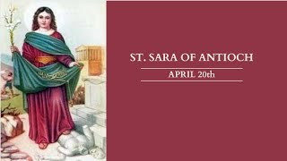 Saint of the day  Sara of Antioch  April 20 #saintoftheday #catholic #christianity