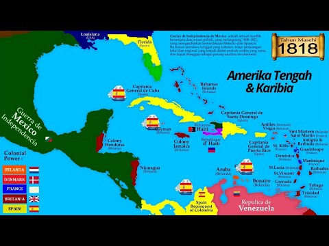 Sejarah Amerika Tengah & Karibia ( Timeline History Map Central America & Caribbean 1-2020 CE)