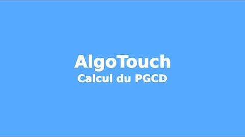 AlgoTouch program that calculates the GCD of two integers