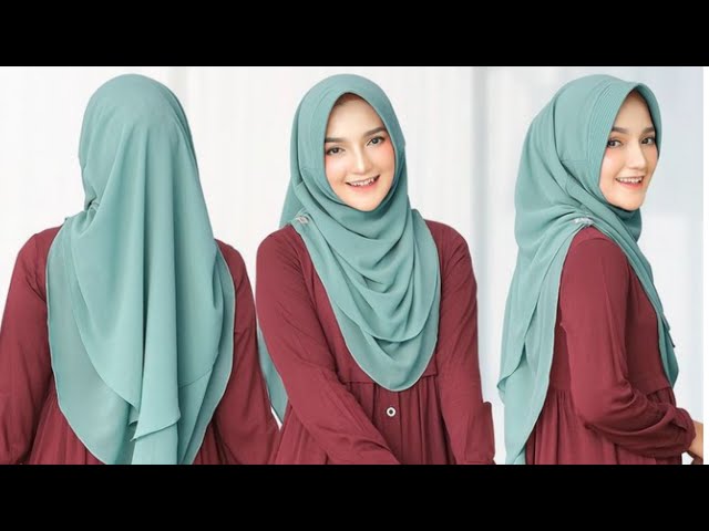 DIY!!! How to cut and sew instant hijab|Double layered instant hijab!Modest Baliqees class=